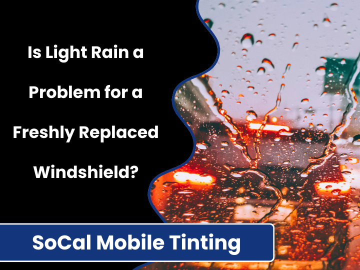 Light rain effect on freshly replaced windshield